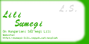 lili sumegi business card